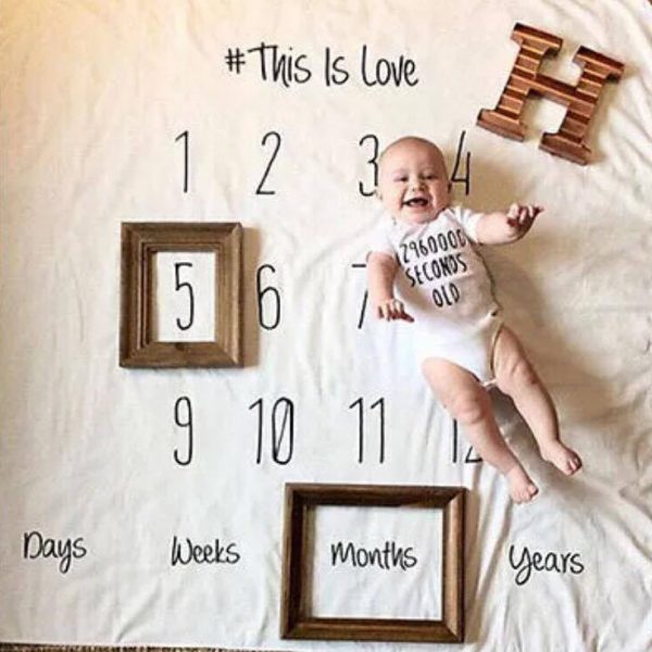 Newborn Photography Prop - Baby boy calendar