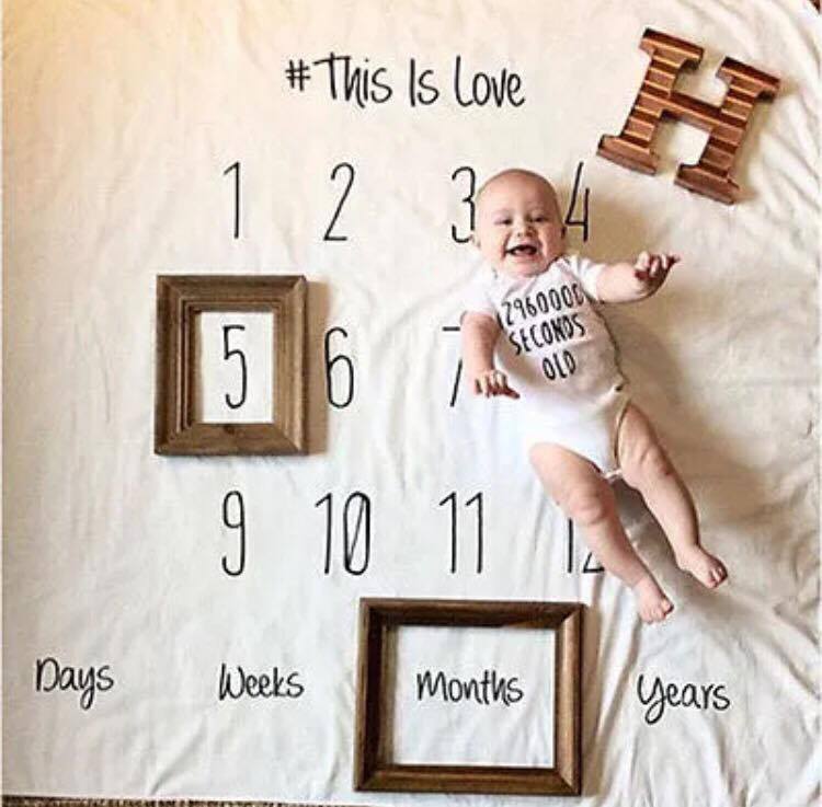 Newborn Photography Prop - Baby boy calendar