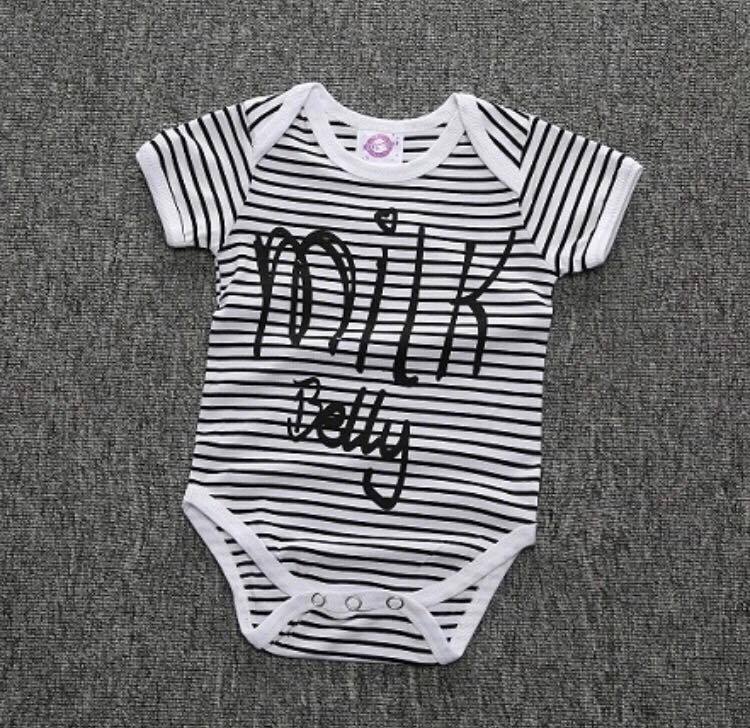 Newborn Photography Prop - Baby jumper black and white - Milk Belly