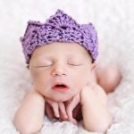 newborn-photography-prop-purple-hat-closed-eyes